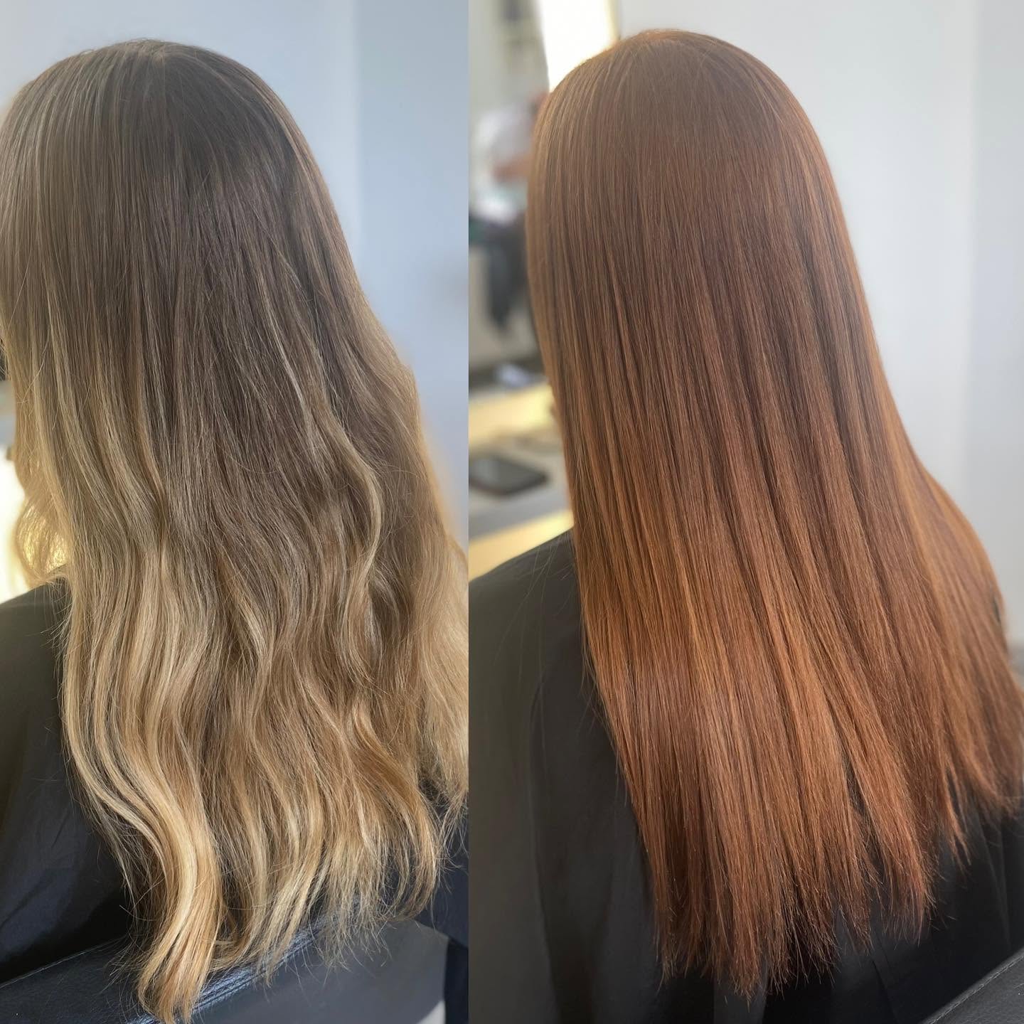 Reflets cuivrés : réalisation AM Coiffure
